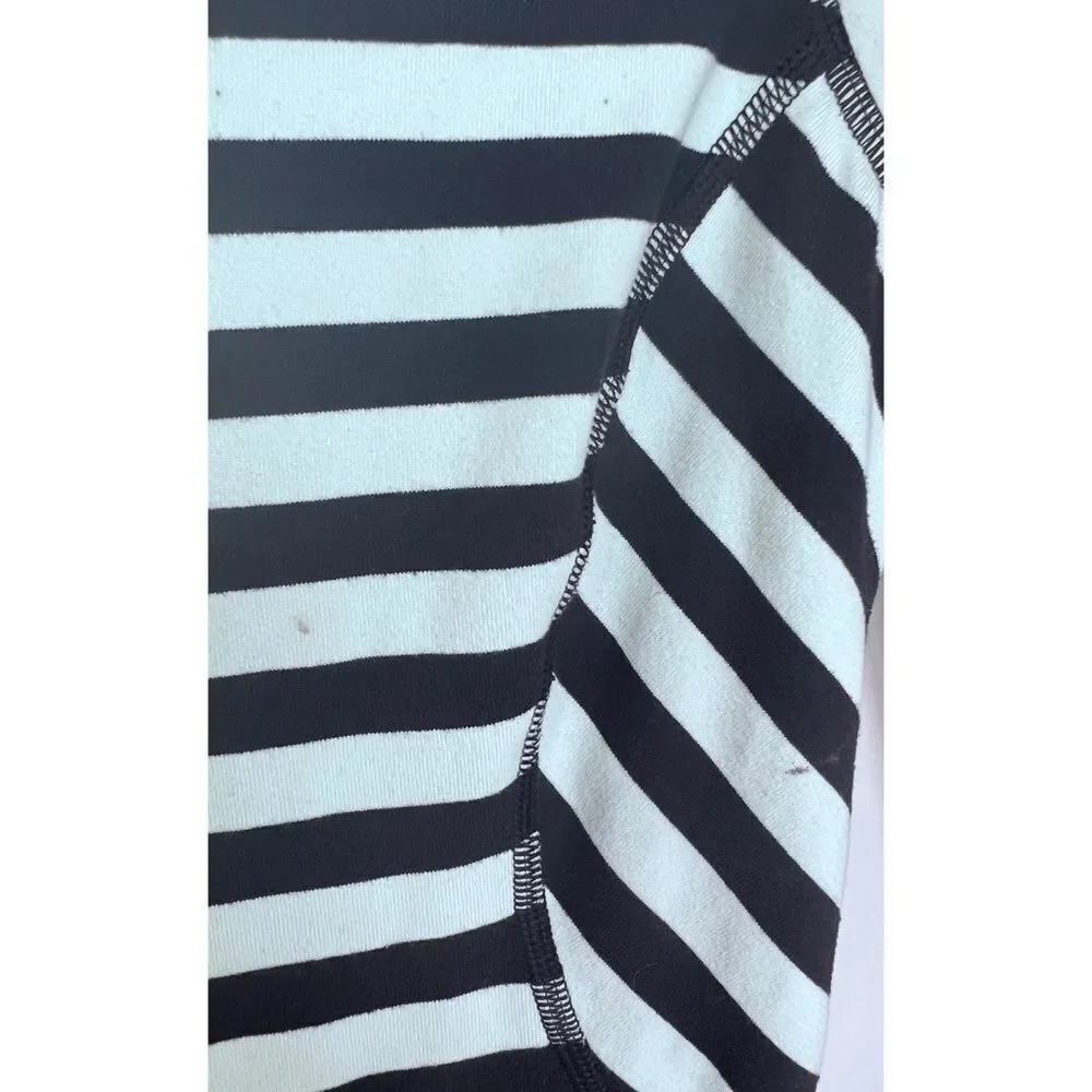 Lululemon Run Reflect Long Sleeve Top Size 2 Sea Stripe Mint Moment Black